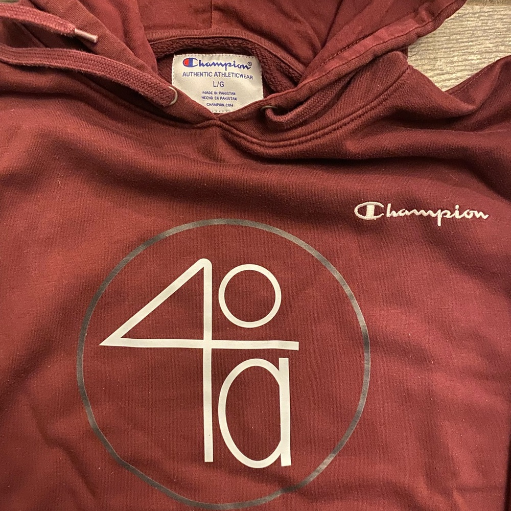Champion Burgundy Graphic Hoodie